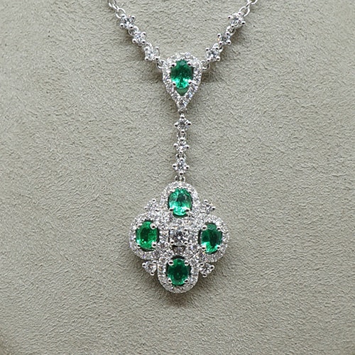 green diamond necklace