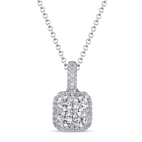 Luvente 14K White Gold Diamond Pendant Necklace N01200 | Michael Herr ...