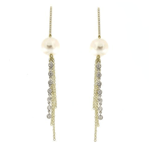 Meira T Pearl Chain Earrings - Michael Herr Diamonds & Fine Jewelry